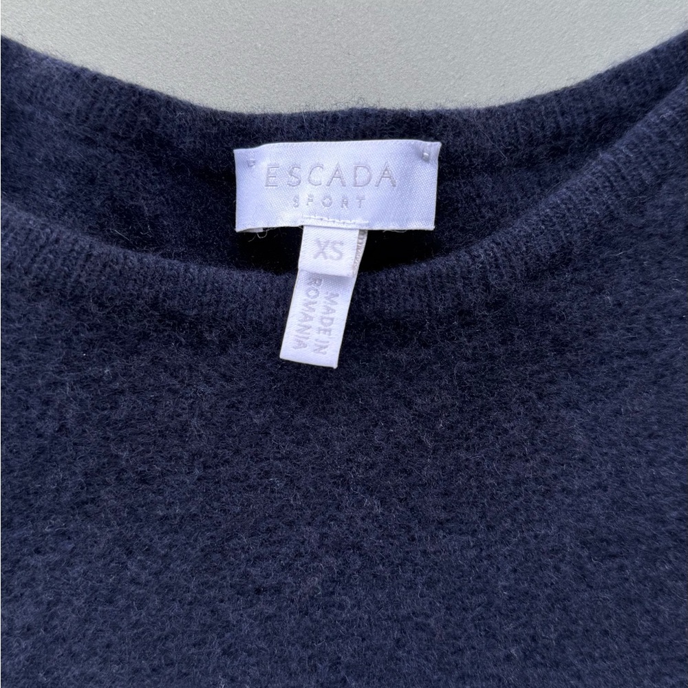 Escada Sport Cashmere Wool Sweater blazer XS Elegant Workwear Quiet Luxury Cozy - Picture 2 of 7